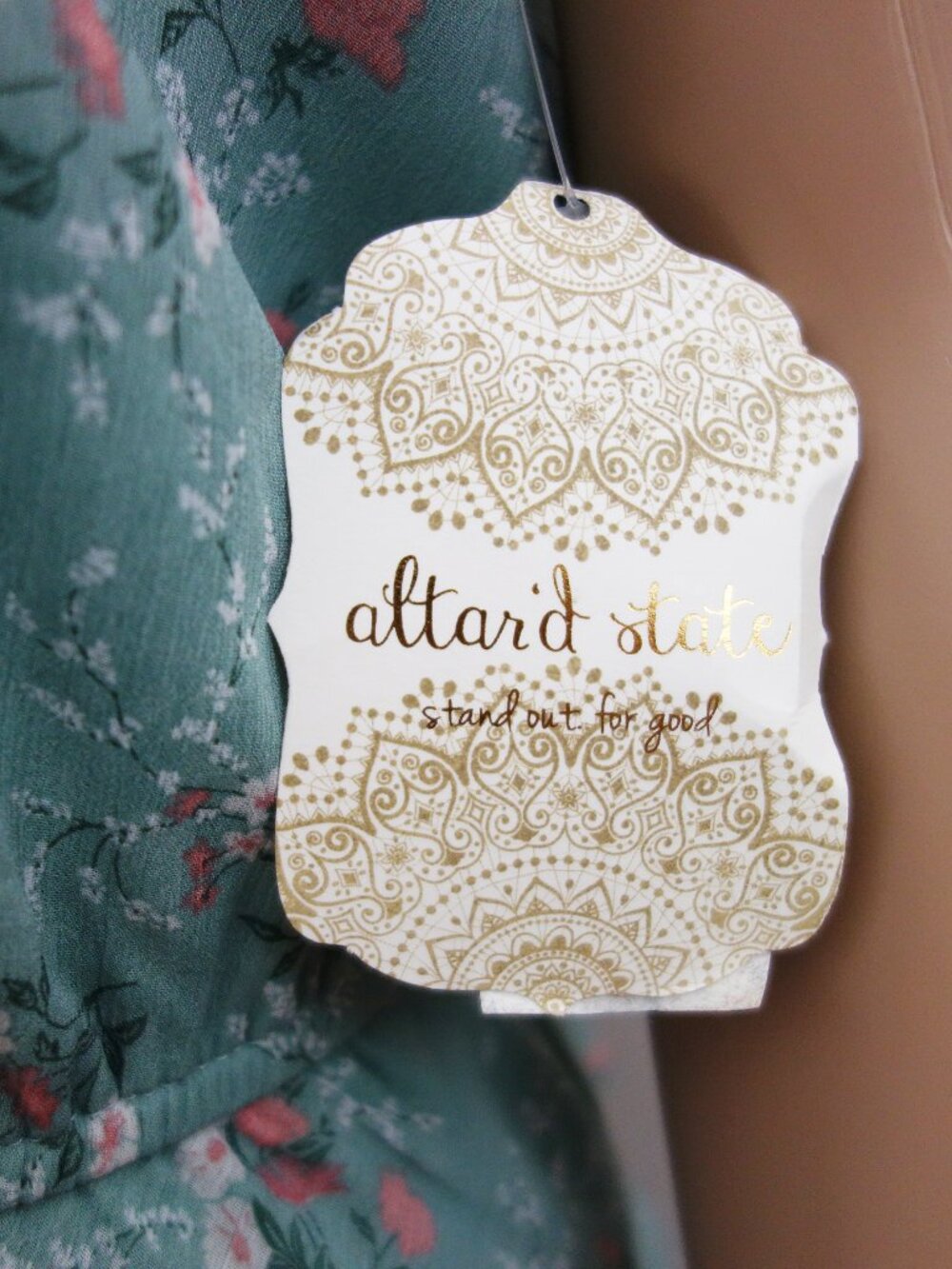 Altar’d State Floral Tiered Mini Dress Sage Floral (XL) NWT! - Picture 10 of 13